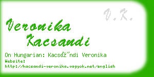 veronika kacsandi business card